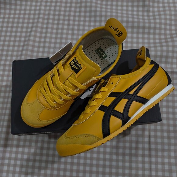 Onitsuka Tiger Yellow Low-Top Sneakers - Picture 1 of 8